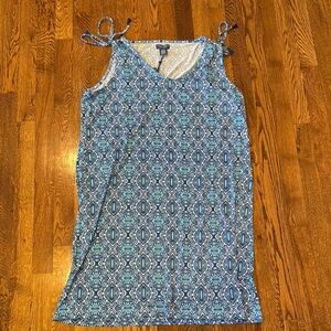 NWT Caribbean Joe Blue Patterned Dress Size Large